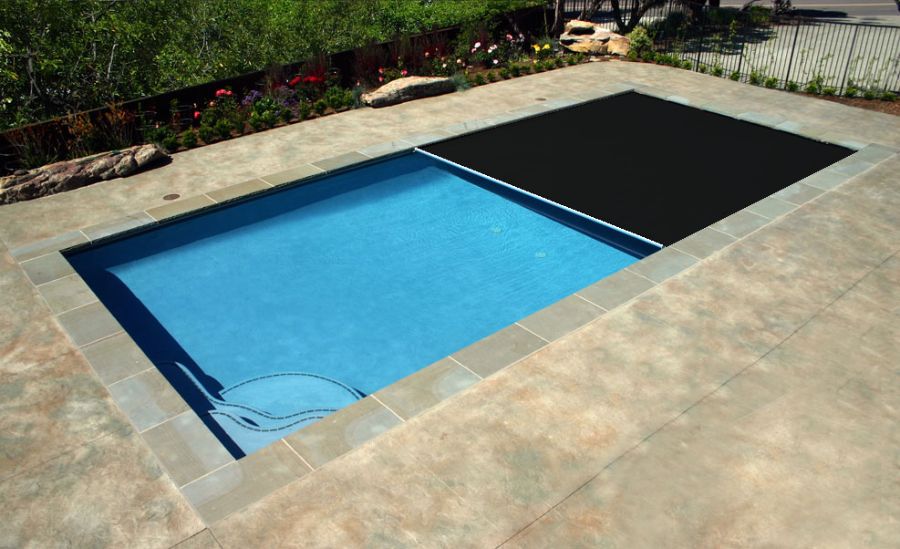 Black pool cover