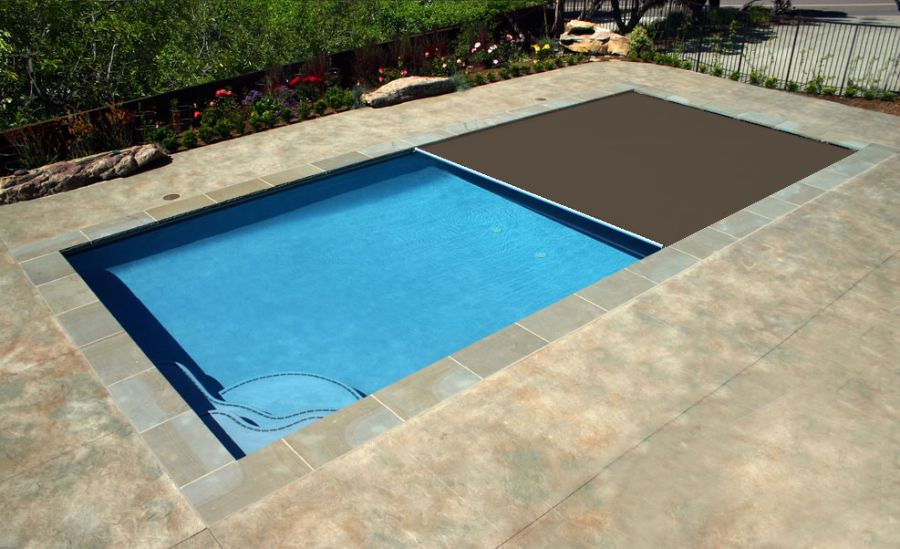 Brown pool cover